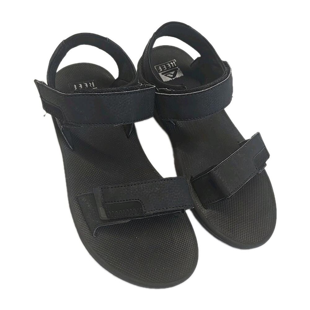 Reef Fanning Baja Men’s Size 9 Black Sandals Bottle Opener Airbag Hiking Strappy - Picture 4 of 10